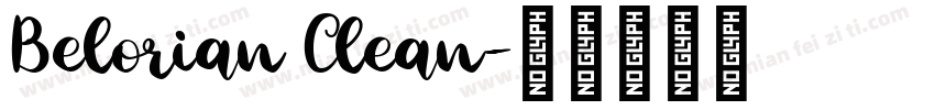 Belorian Clean字体转换